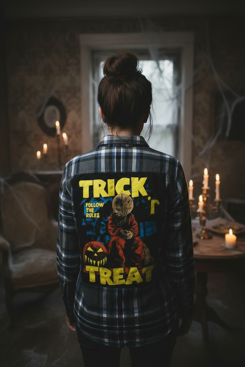 Trick 'r Treat Flannel - Leatherface Background